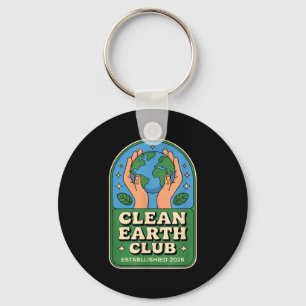 Clean earth club - eco kids milieubadge sleutelhanger