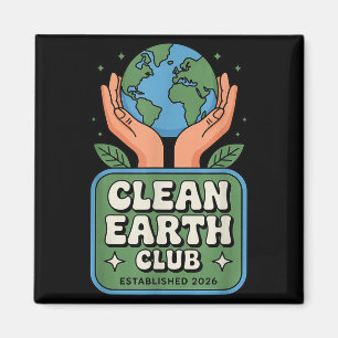 Clean earth club - eco kids milieuintbadge magneet