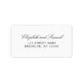Clean Elegant Chic White Minimal Address Etiket (Voorkant)