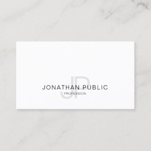 Clean Elegant Design Monogram Trendy Modern Visitekaartje