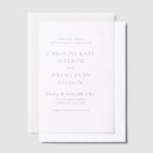 Clean Elegant Wedding Save the Date Vellum Uitnodigingen (Offset)