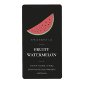 CLEAN FRESH FRUITY WATERMELON BLACK CANDLE ETIKET (Voorkant)