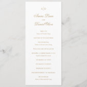 Clean Gold Classic Wedding Programma (Voorkant)