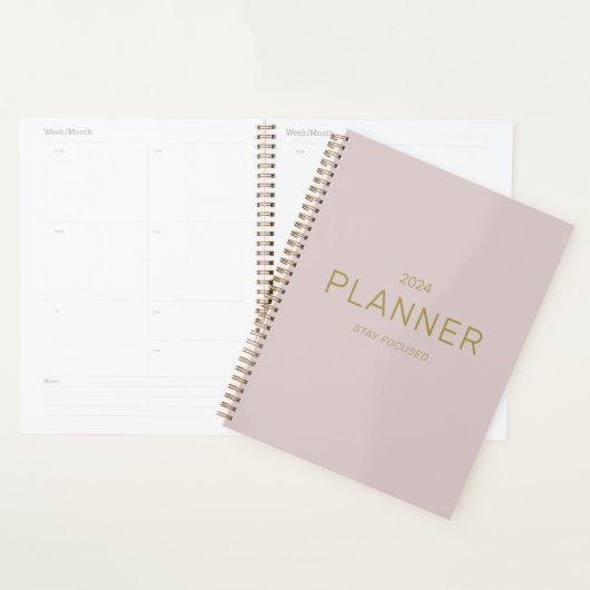 Clean Gold Script & Blush Pink Restez focalisé Cit (Devant avec enveloppe)