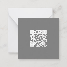 Clean Grey Corporate QR Code Notitiekaartje