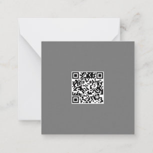 Clean Grey Corporate QR Code Notitiekaartje
