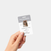 Clean Grey Homeschool Educator ID Badge (Manuel / portable)