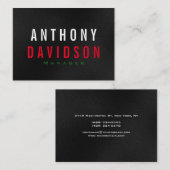 Clean Grey Red Green White Bold Text Visitekaartje (Voorkant / Achterkant)