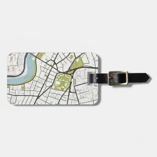 CLEAN HARVARD UNIVERSITY MASSACHUSETTS OUTLINE MAP BAGAGELABEL (Voorkant horizontaal)