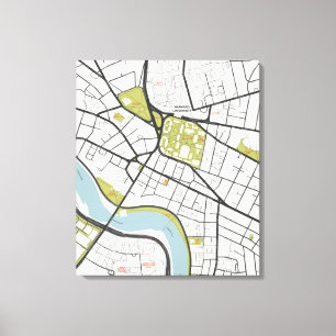 CLEAN HARVARD UNIVERSITY MASSACHUSETTS OUTLINE MAP CANVAS AFDRUK