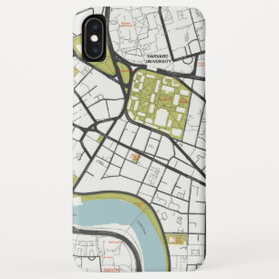 CLEAN HARVARD UNIVERSITY MASSACHUSETTS OUTLINE MAP iPhone XS MAX HOESJE