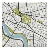 CLEAN HARVARD UNIVERSITY MASSACHUSETTS OUTLINE MAP PERFECT POSTER (Voorkant)