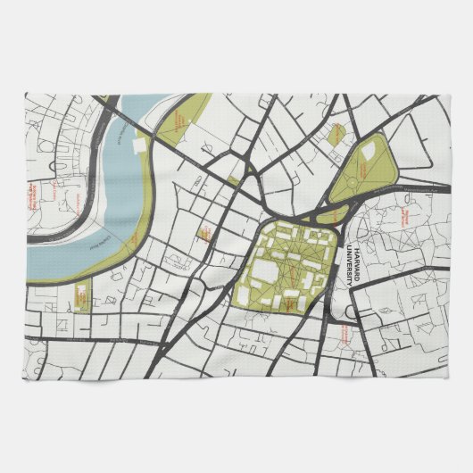 CLEAN HARVARD UNIVERSITY MASSACHUSETTS OUTLINE MAP THEEDOEK (Horizontaal)