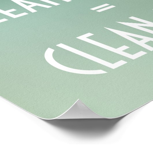Clean Home Equals Clean Mind Cleanness Poster (Coin)