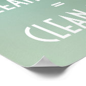 Clean Home staat gelijk aan Clean Mind Cleanline P Poster (Hoek)
