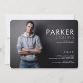 Clean Lines Modern Fotogradatie Party Kaart (Voorkant)