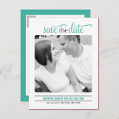 Clean Look Save the Date Kaart (Voorkant / Achterkant)