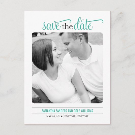 Clean Look Save the Date Kaart (Voorkant)