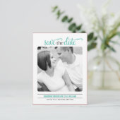 Clean Look Save the Date Kaart (Staand voorkant)