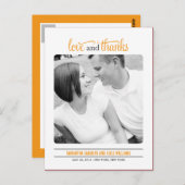 Clean Look Wedding Dank je wel kaart (Voorkant / Achterkant)