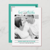 Clean Look Wedding Dank je wel kaart (Voorkant / Achterkant)