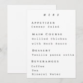 Clean Menu Template Modern Simple Reseption (Voorkant / Achterkant)