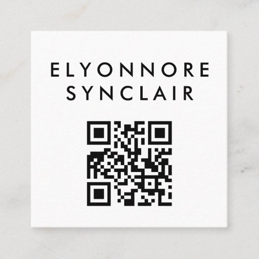 Clean Minimal Craft Chocolate Maker QR Code Square Vierkante Visitekaartje (Voorkant)