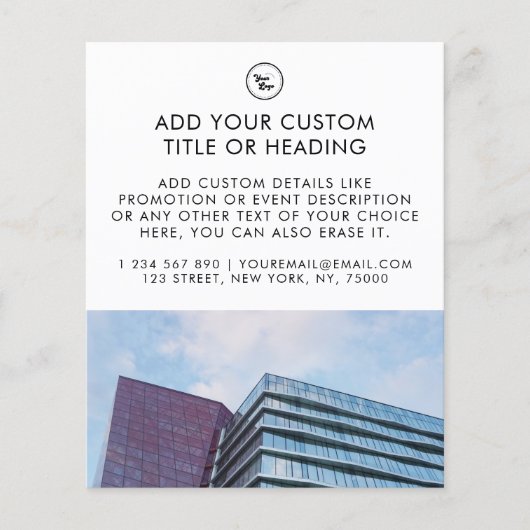 Clean Minimal Custom Business Logo & Foto Flyer (Voorkant)