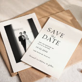 Clean Minimal Script Photo Wedding Save the Date