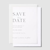 Clean Minimal Script Photo Wedding Save the Date Vellum Uitnodigingen (Offset)