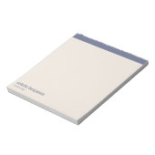 Clean Minimalist Blue-Grey & Pale Peach Notitieblok (Gedraaid)