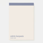 Clean Minimalist Blue-Grey & Pale Peach Post-it® Notes (Voorkant)