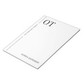 Clean Minimalist Custom OT Occupational Therapy Notitieblok (Schuin)