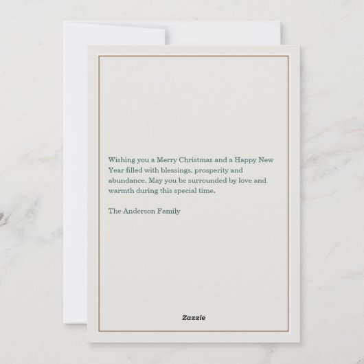 Clean & Minimalist Merry Christmas Feestdagenkaart (Achterkant)