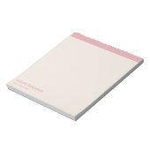 Clean Minimalist Pastel Pink & Pale Peach Notitieblok (Gedraaid)