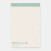 Clean Minimalist Turquoise-Green & Pale Peach Post-it® Notes (Voorkant)