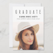 Clean & Modern 2 Photo Graduation Invitation (Devant)
