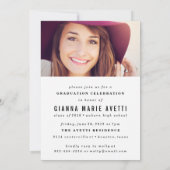 Clean & Modern 2 Photo Graduation Invitation (Dos)