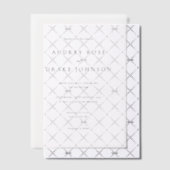 Clean Modern Black and White Wedding Vellum Uitnodigingen (Offset (Uitnodiging))