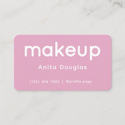 Clean modern minimalist makeup  visitekaartje (Voorkant)