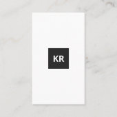 Clean Monogram QR-code minimaal wit verticaal Visitekaartje (Voorkant)