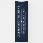 Clean Navy Blue Viering van het leven van Spandoek (Verticaal)