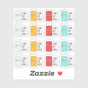Clean Out Koelkast Retro Koelkast Chore Planner Sticker