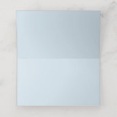 Clean Pastel Blauw en Wit Plaats kaart (Binnenkant ongevouwen)