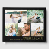 Clean Photo Collage & Gold Lettres Mariage noir (Recto)