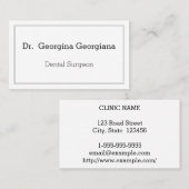 Clean & Plain Dental Surgeon Visitekaartje (Voorkant / Achterkant)