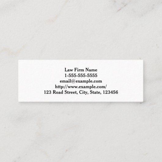 Clean & Professional Attorney Visitekaartje (Achterkant)