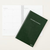 Clean Sage Green Texture Business hebdomadaire (Devant avec enveloppe)