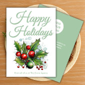 Clean Script Holiday Card Feestdagenkaart