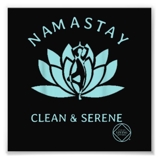 Clean & Serene Yoga Narcotics Anonymous Foto Afdruk (Voorkant)